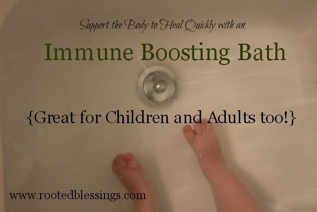 Support the body to heal quick with an immune boosting bath.