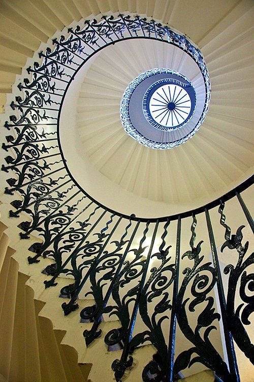 The Tulip Staircase in the Queens House, Greenwich, England