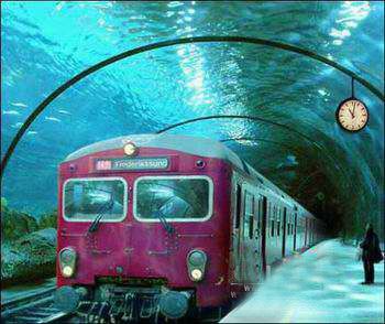 Underwater train in Venice
