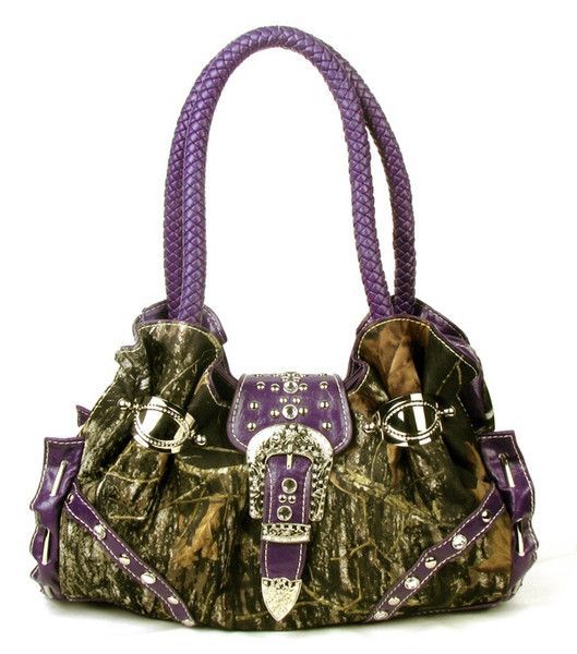 Western Purple Camouflage Handbag. #popular #fashion #purse #womens #style #hot