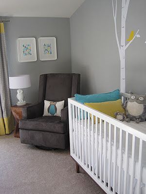 Yellow, Grey, Turquoise Nursery This is exactly what Ive been picturing!! Alread