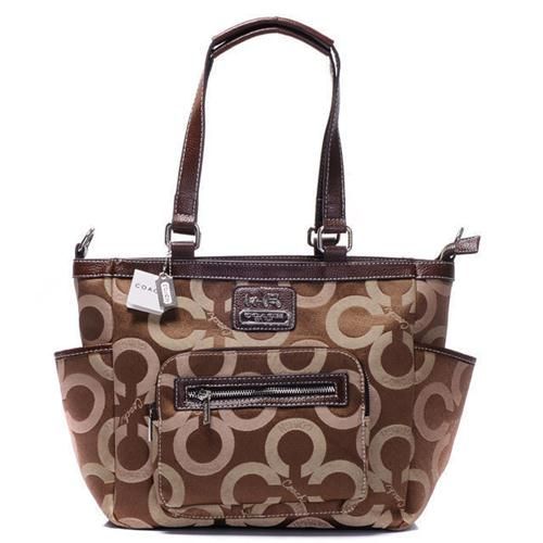 Coach Baby Bag Op Art Brown Satchels$43.99| Trendy Women Fashion.