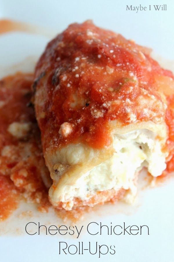 Healthy Cheesy Chicken Roll-Ups… These are an awesome easy and healthy dinner!