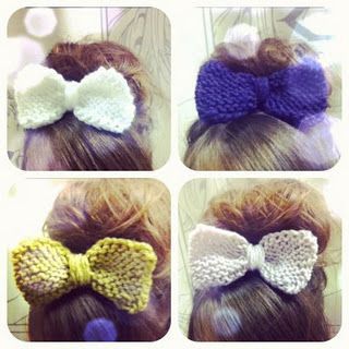 Knitted hairbow