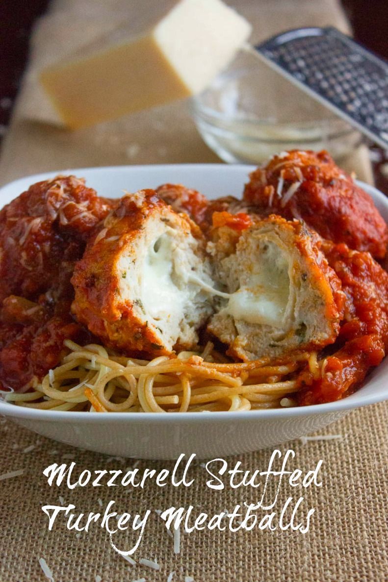 Mozzerella Stuffed Turkey Meatballs…but I will sub out ground beef for turkey