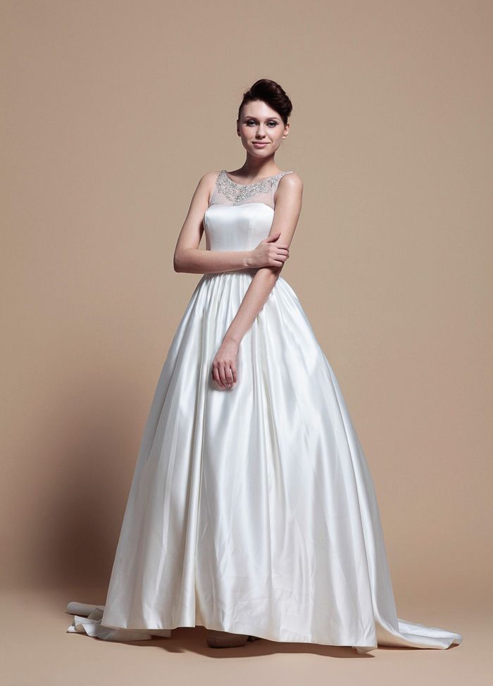 Simple Yet Elegant Full A-Line Wedding Dress