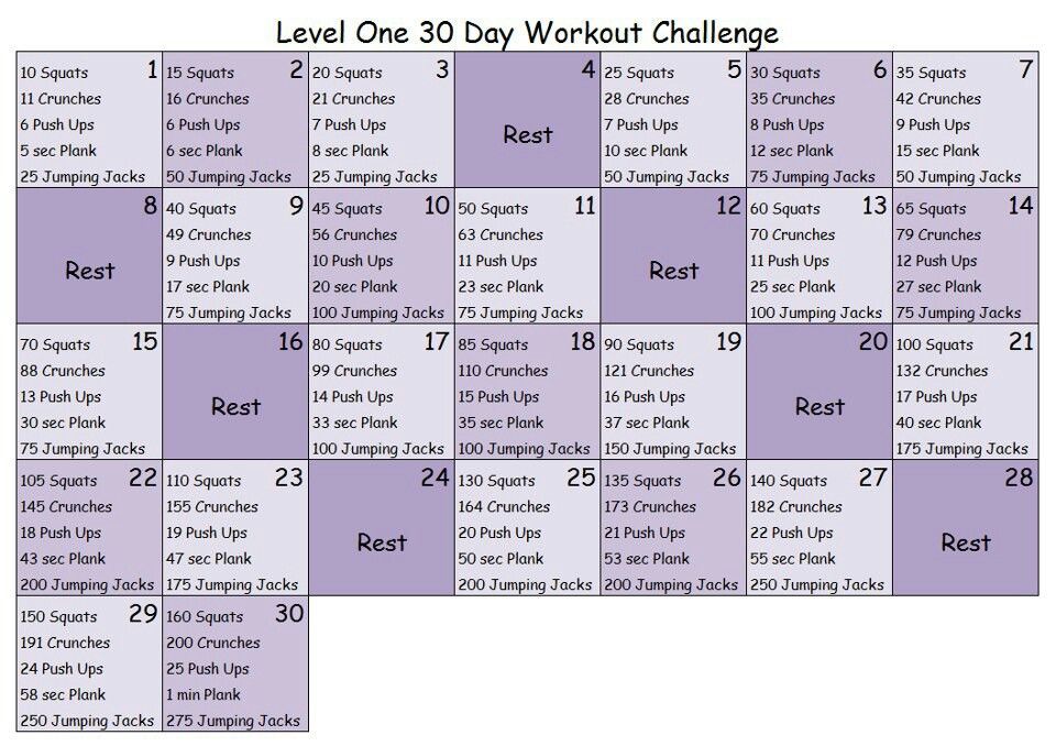 30 day challenge:  okay this is a little more my speed, if I have a work out spe