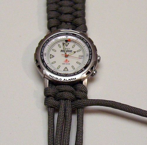 Make a watch out of paracord banding. Great for any emergency or a gift for the