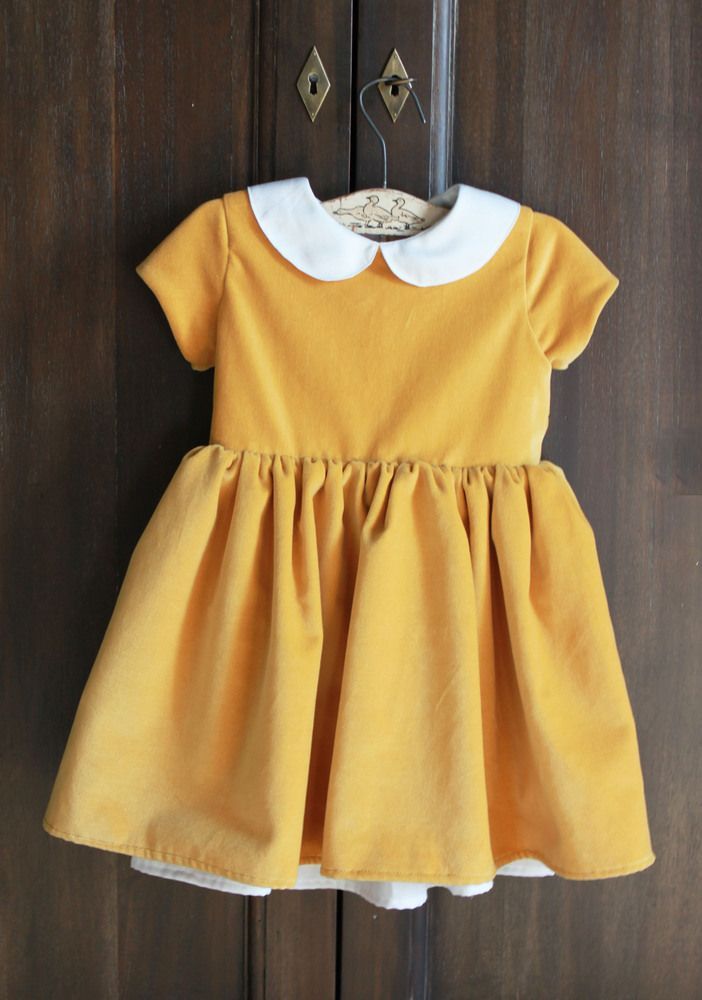 Mustard Velveteen Patsy Dress