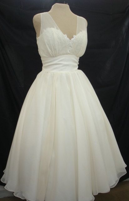A 50s style cocktail dress lace and chiffon I by elegance50s, $255.00