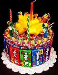 Candy Cakes- I would like one of these for my birthday with 100,000 bars, Look B