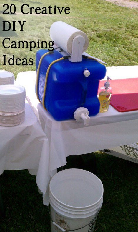 DIY hand washing station, tp dispenser, tic tac spice storage, belt for pots & p