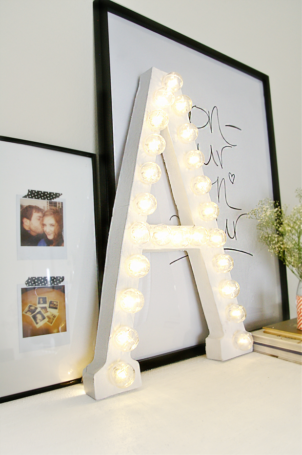 Easy DIY Marquee Letter