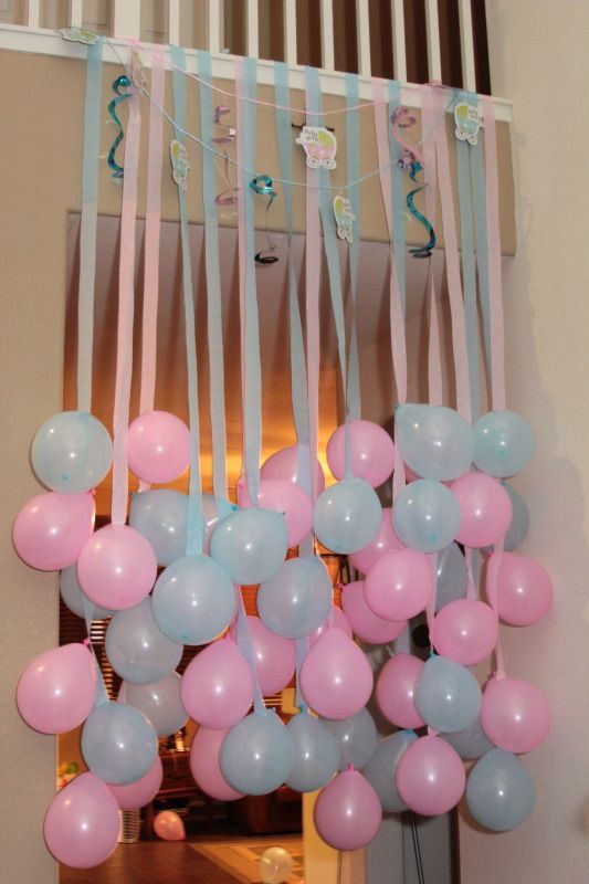 Fun decorating idea for a baby shower!- This would be cute for any party or show