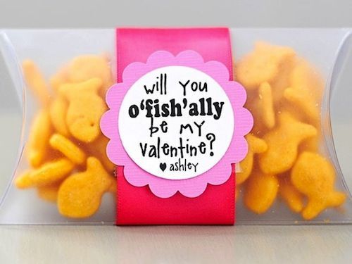 gold fish valentines day idea for kids #toddlers