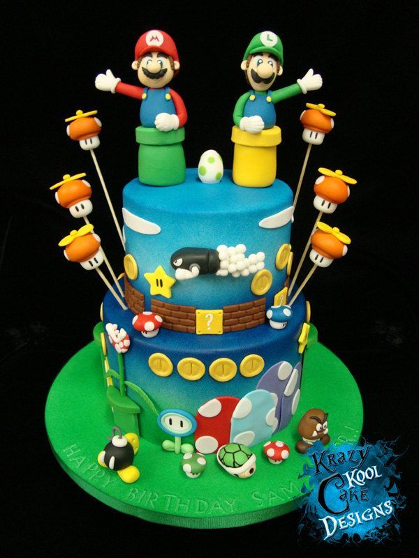 Mario and Luigi Cake