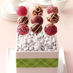 Raspberry Truffle Cake Pops ~ Rich chocolate with a hint of raspberry liqueur…
