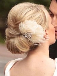 Romantic vintage wedding updo