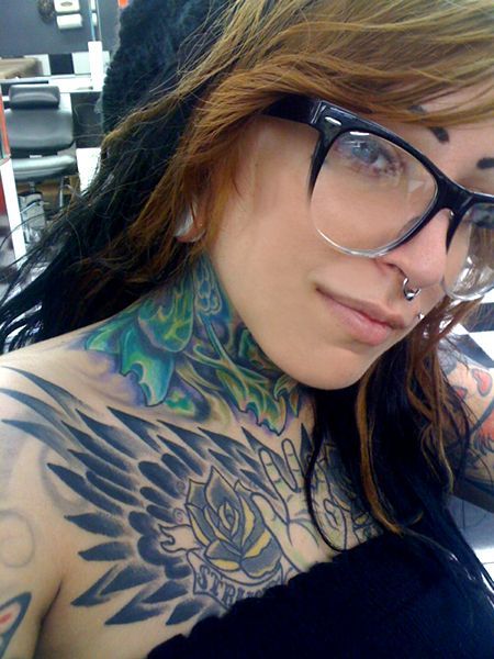 Small Septum Piercing | percings # tattoo # girl # glasses