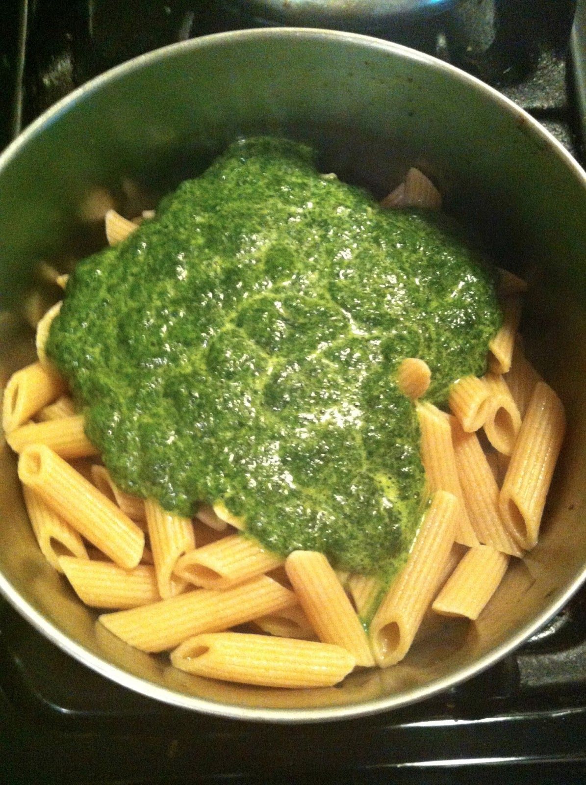 taylor made: clean-eating: whole wheat penne with healthy spinach pesto