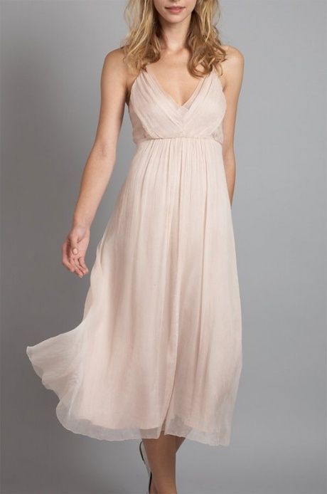 tea length dress – blush, cream bridesmaid dress inspiration – what do you think