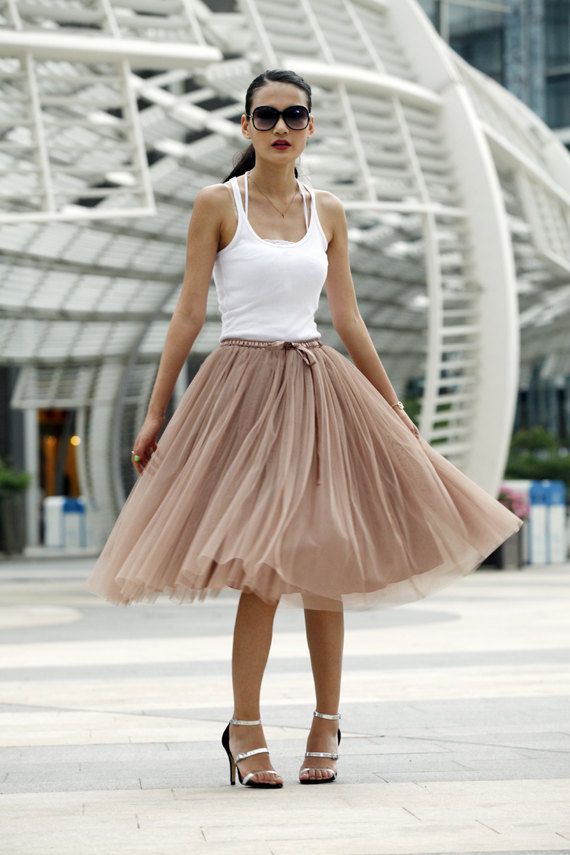 Tea length Tutu Skirt Elastic Waist – cute! Because big girls should be able to