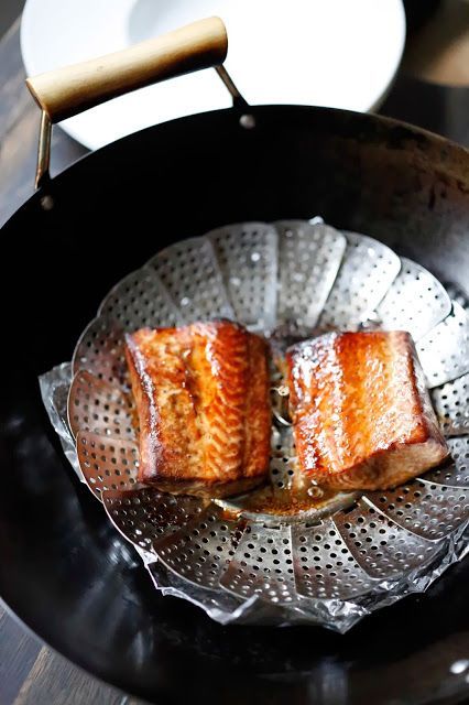 Tea-Smoked Five Spice Salmon.takes only 8 minutes in a wok. Simple, flavorful, f