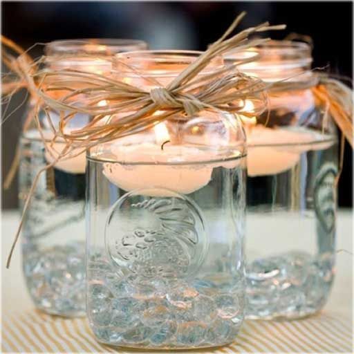 Wedding Decor, Simple Centerpieces For Country Wedding: Simple Centerpieces for