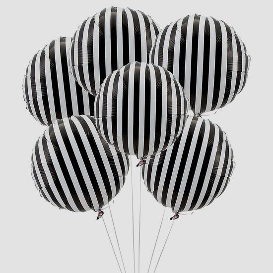 Balloons with a Black and White Twist ( more like stripe )!