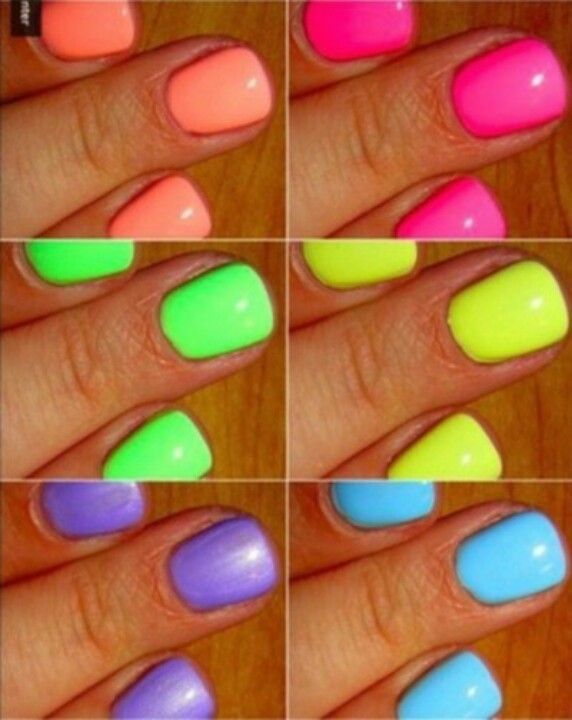 Bold neon nails for the summertime!! #IPAProm #Neon #Nails #Summer