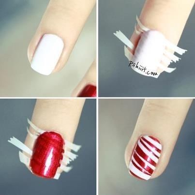 Candy Cane Christmas | 21 Easy Holiday Nail Designs
