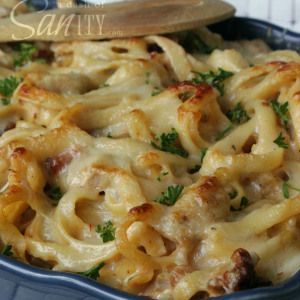 Chicken Fettuccine Bake  from a dash of sanity  – Made this and it was Very good