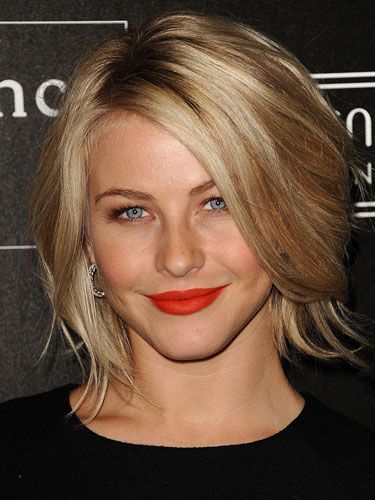 Chin-length: Julianne Hough  Give layers extra bounce with an at-home blowout. A