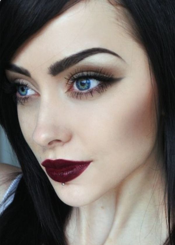 Great dark lipstick look