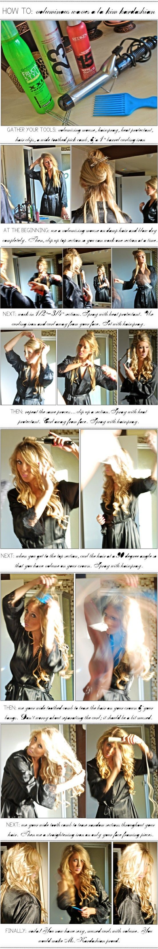 How To: Voluminous Waves Im pinning this in case I really do have the patience t