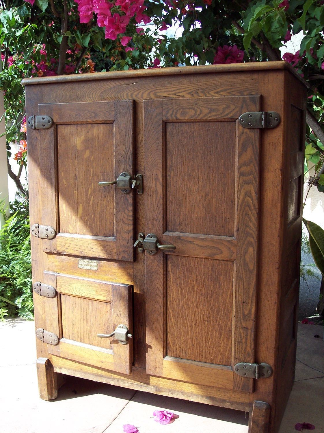 ice box | 1919 Antique 3Door ICE BOX Wood by SouthernCalifornia on Etsy