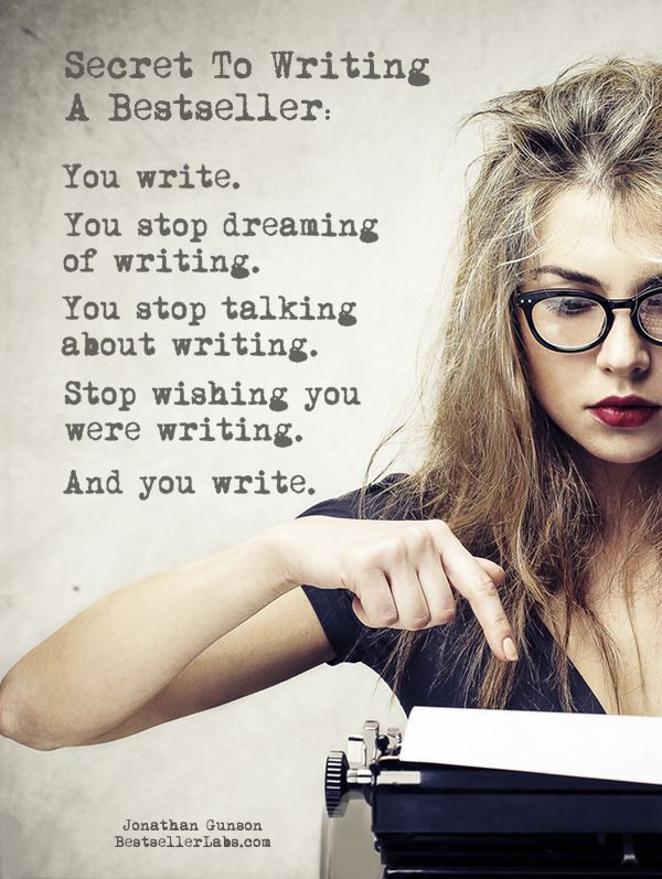 “Secret to Writing a Bestseller: You write…” – Jonathan Gunson #quotes #writin