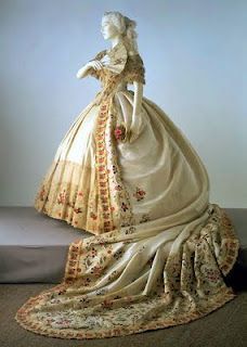 Victorian era wedding dress.