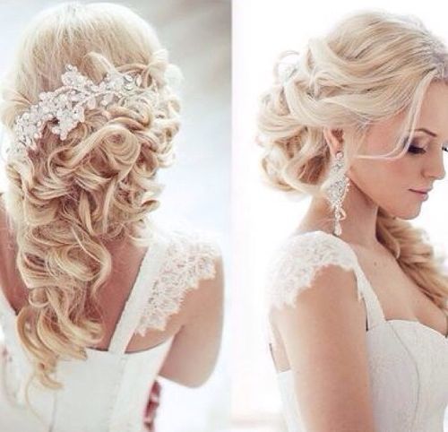 Wedding hair. Half up half down! If I had to do it up this would be it!! Stunnin
