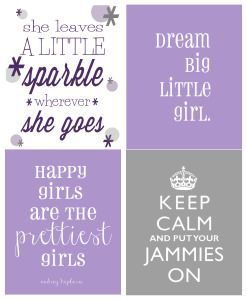 4 frames…. add a little glitter! Little girls room?! :)