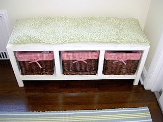 Along the same lines as Im thinking for the nook bench – storage bins/baskets fo