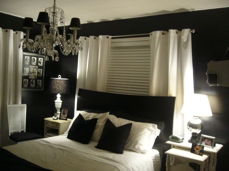 b bedroom. i wouldnt normally think of painting the wall black ever, but i actua