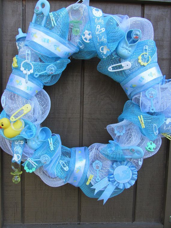 Baby Shower Wreath Its a Boy WreathBaby Wreath by tastefulcreation