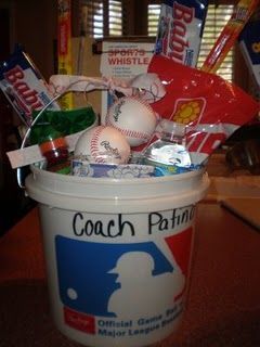 Baseball gift for coach, team mom, parent volunteers or fill this up with enough
