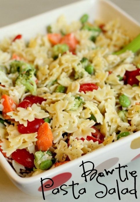 bow tie pasta salad recipe for bow tie theme baby shower