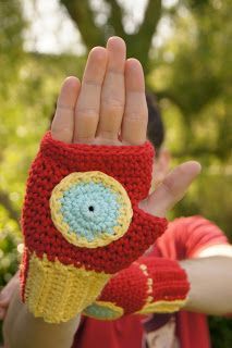Crochet pattern for Ironman Gloves!! Super cute!