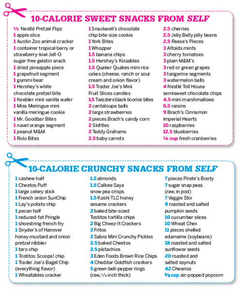 Crunchy/ Sweet Low Calorie Snacks.  Good to know what grazing on a few bites wil