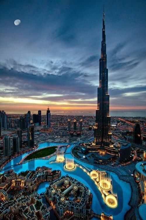 Dubai with the Burj Khalifa in the background–this city is one of my favorite p