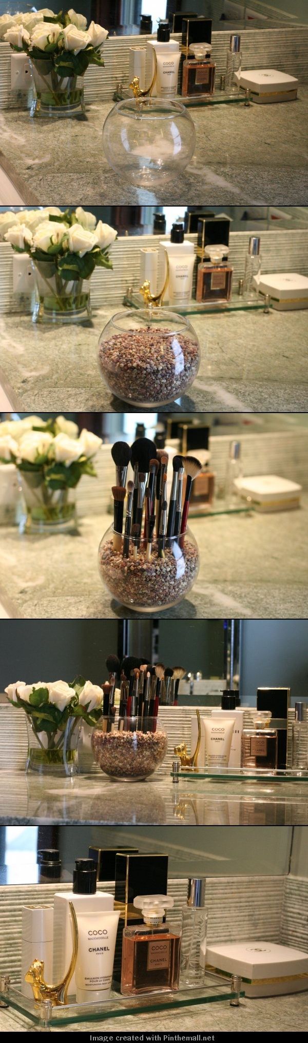 For when I have counter space in the bathroom? PQT: DIY Pretty Makeup Brush Hold