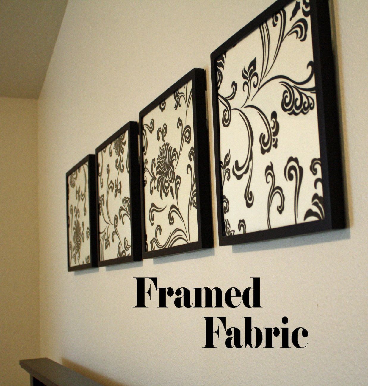Framed Fabric Wall Decor find a cute fabric that matches your bedroom colors, an